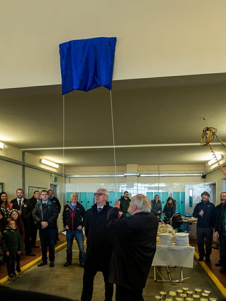 Inshore rescue plaque unveiling, performed by M.W.Bro. Hale with R.W.Bro. Keith Hodgson Prov.G.M.